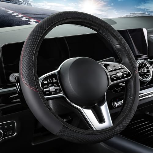 MZHIJIEDM Lenkradbezug für Toyota Verso-S (2010 2011 2012 2013 2014 2015 2016 2017), Auto-Lenkrad-Schutzhülle Langlebig Atmungsaktiv und Bequem Auto Zubehör,Black