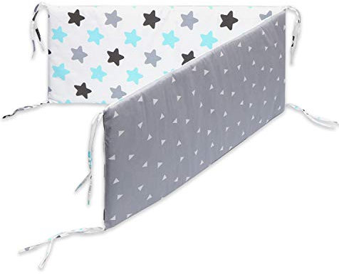 JUMUAO Bettumrandung Babybett,Weich Bettumrandung Baby,Nestchen für Kinderbetten Kantenschutz Baby Babybett,Nestchen Bettumrandung für Die Sicherheit des Babys,Einfache Montage, Maschinenwaschbar (C)