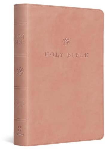 ESV Large Print Compact Bible, Red Letter (Trutone, Blush Rose)