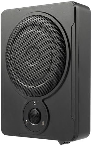 CAIYGG 200W 30-100Hz Mini Untersitz Aktiv Subwoofer Autosubwoofer Freie Anpassung Dual Mode Gesangsausgang und Reiner Bass-Ausgang Geeignet für Verschiedene Automodelle