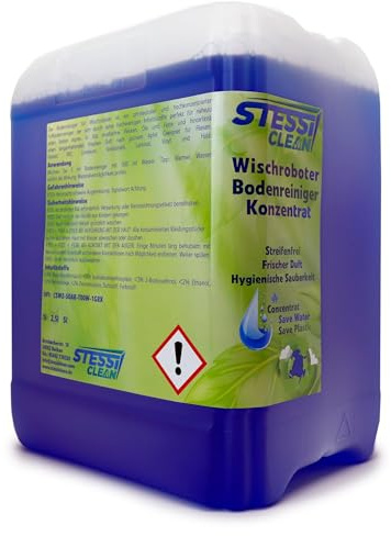 StessiClean Bodenreiniger | 10 Liter | für alle Wischroboter | Saugwischer | Reinigungsmittel & Streifenfrei | Reinigungsmittel Konzentrat für alle Böden