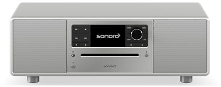 sonoro Prestige Kompaktanlage mit CD Player (UKW, DAB Plus, Spotify, Deezer) Silber