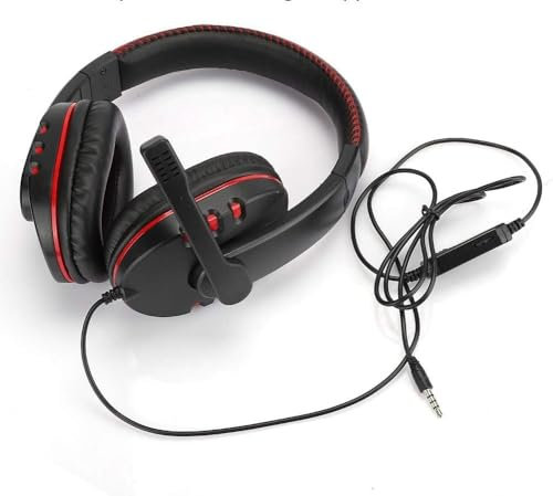 Mr.Gadget's Solutions Auriculares para juegos con micrófonos compatibles con PC/Laptop PS-4 Xbox One PS-5 Auriculares LED USB