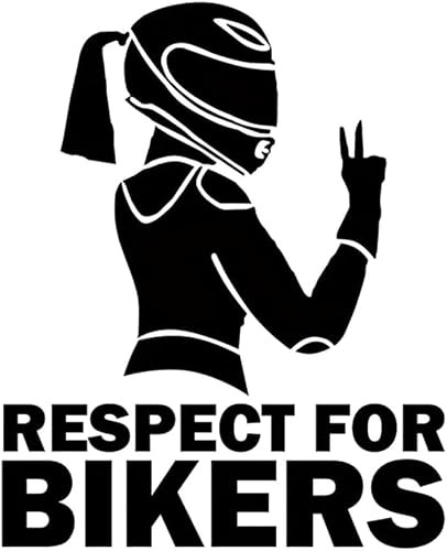Pegatina Promotion Respect for Bikers Biker Girl Frau Aufkleber Sticker Autoaufkleber Farbe &Größe wählbar