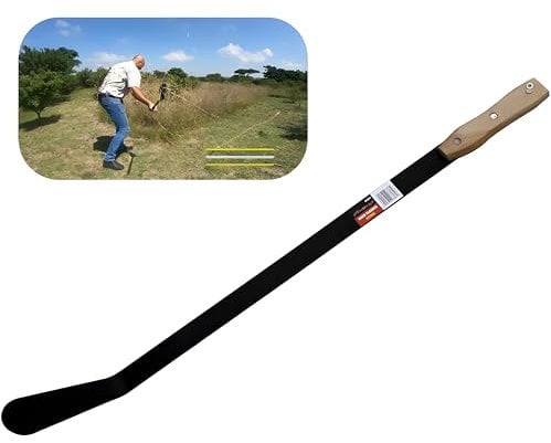 800mm Long Weed Slasher with Steel Blade – Manual Sickle Tool for Clearing Dense Grass, Undergrowth, Brambles – Ideal for Farmers, Gardeners, Landscapers