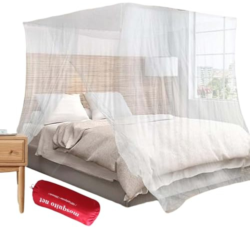 Moustiquaire Pour Lit - Grande Moustiquaire de Lit Adulte Transportable,Protection Anti Insectes pour Bébé Enfant Jardin Cour Appartement Balcon Arrière Cour Véranda Patio Bateau Camping-Car