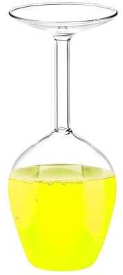 Liakyunf Verre à Vin Inversé | Verres À Vin Rouge - 40cl Idée Cadeau Anniversaire Noël Saint-Valentin Occasions Spéciales