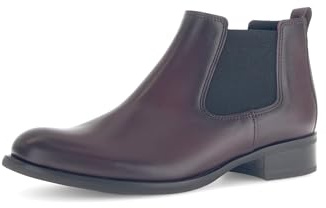 Gabor Damen Chelsea Boots, Frauen Stiefeletten,Bootee,Booties,halbstiefel,Kurzstiefel,uebergangsschuhe,Bordo/schwarz(Eff),39 EU / 6 UK