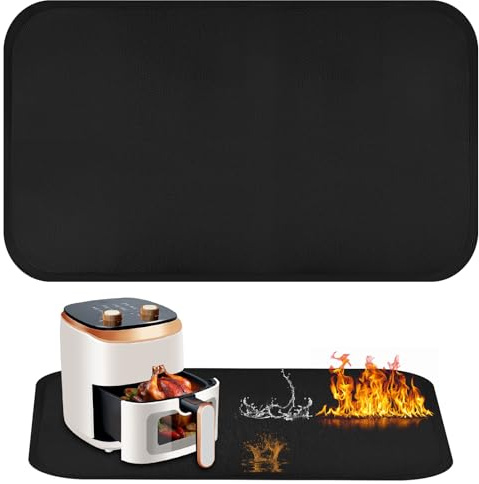 AOOTE Hitzebeständige Unterlage,40 * 60CM Feuerfeste Unterlage für Arbeitsplatte Schutz,Hitzeschutzmatte für Luftfritteuse,Anti-Rutsch Wasserdichte,schützt Ihren Vorbereitungstisch und Grilltisch