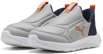 PUMA Kinder Fun Racer 2 SLIPTECH™ Sneakers 30, Gray Echo Vermillion Navy Orange Blue