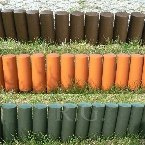 rg-vertrieb Palisade Beetumrandung Rasenkante Beeteinfassung Zaun 2,1m grün braun terrakotta zur Auswahl (Terrakotta)