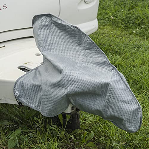 Universal Deichselabdeckung, Schutzhülle für Anhängerkupplung Wohnwagen oder Caravan. Grau, 86 x 61 cm