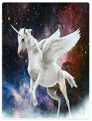 YISUMEI Decke 125x200 cm Kuscheldecken Sanft Flanell Weich Fleecedecke Bettüberwurf Einhorn Galaxy