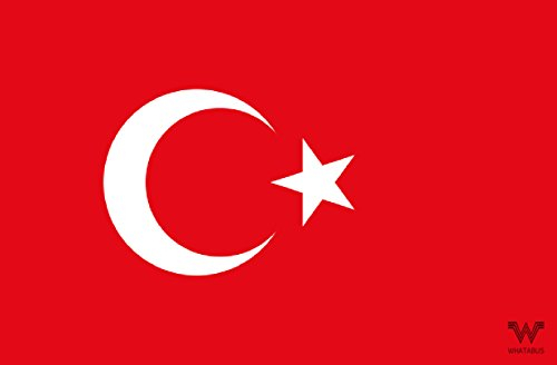 Türkei Flagge Aufkleber - Länderflagge als Sticker 8,5 x 5,5 cm