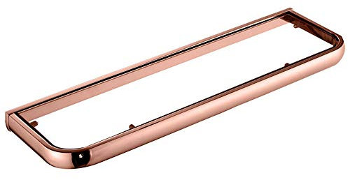 VHVCX Ottone Rettangolare In Vetro Vassoio Wall Hanging Wash Vetro Anteriore Rosy Oro Cosmetici Mensola Bagno Hotel