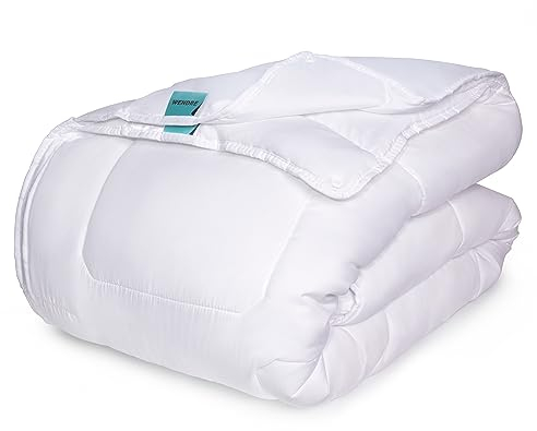 WENDRE 4 Jahreszeiten Bettdecke 155x220cm - Adaptierbares Ganzjahres-Set mit Druckknöpfen - Leichte Sommerdecke 155x220 150gsm und Kuschelige Winterdecke 155x220 250gsm - kombiniert für 400gsm