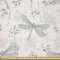 ABAKUHAUS Shabby Chic Stoff als Meterware, Vintage Dragonfly, Microfaser Multi Zweck Dekostoff für Kunsthandwerke, 3M (230x300cm), Hellrosa Hellgrau Kokosnuss