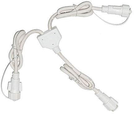 Festive Lights - ConnectPro Lighting Accessories - Connectable Outdoor Waterproof Rubber Cable (Y Cord Connector, White)