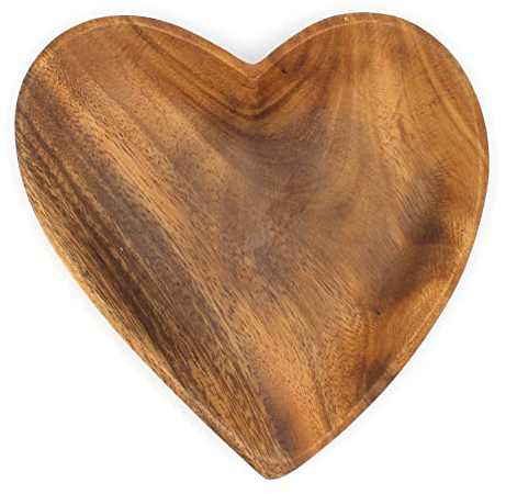 dekoundmeer Schale HERZ aus Akazienholz 20 x 2,5 cm fair gehandelt Holzschale
