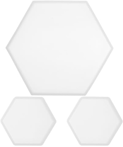 Supvox Epoxidharz Silikonform 3 Stück Hexagonal Gießform Für Diy Schmuckherstellung Großes Sechseck + 2 Kleine Flexible Wiederverwendbare Bastelhilfe