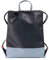 DUDU Beutel-Rucksack aus Leder für Damen Sportlich-moderner Look Beutel-Tasche mit Kordelzug und dünnen Tragegurten aus Leder Navy