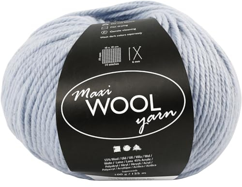 Wolle,Staubblau,L:125m,100g/1Knäuel