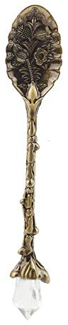 Cucchiaino da caffè, Nuovo stile unico, Cucchiaino da dessert a forma di cucchiaio di cristallo a forma di testa vintage con cucchiaio da dessert(Bronzo)