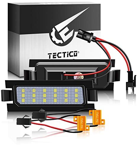TECTICO LED Kennzeichenbeleuchtung Nummernschildbeleuchtung SMD Canbus Ultra Weiß für Ki-a Ceed Typ ED JD/Hyun-dai I30 CW GD 5D Accent Elantra GT, 2 Stücke