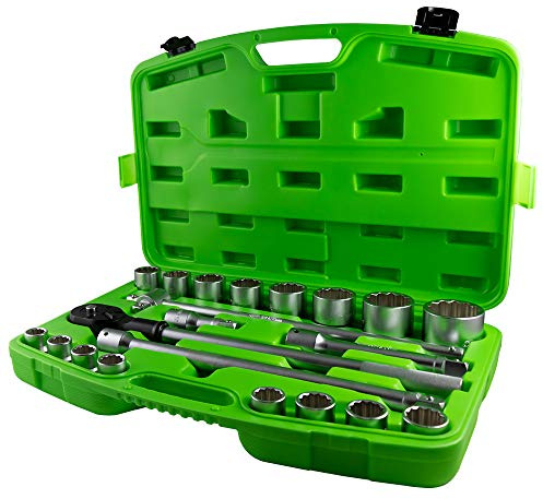 ESTUCHE DE HERRAMIENTAS CON 21 PIEZAS AUTOCLE 3/4 12 CANTOS