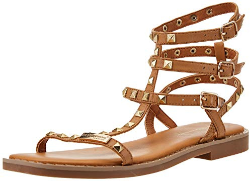Les Tropeziennes par M. Belarbi Femme Coralie Chaussures Ville Sandale, Tan, 38