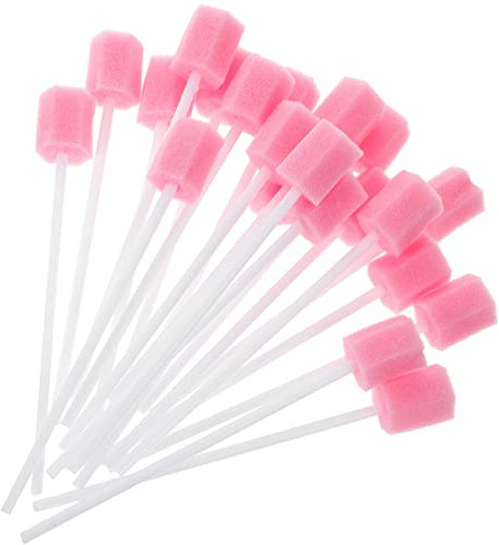 HEALLILY 200 PIÈCES Rose Bouche De Nettoyage Tampons Éponge Soins Bucco- Dentaires Éponges Brosse en Mousse pour Dentistes Oral Care