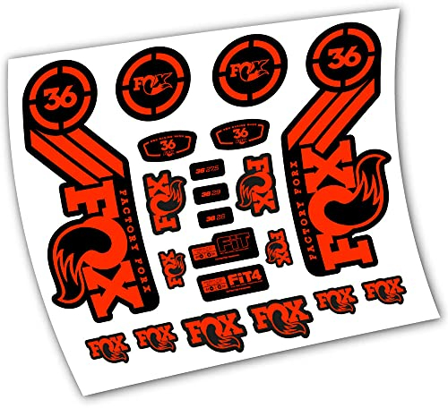 Fox 36 Heritage 2016 Aufkleber aus Vinyl, selbstklebend, Gabel (NO- Orange Neon)