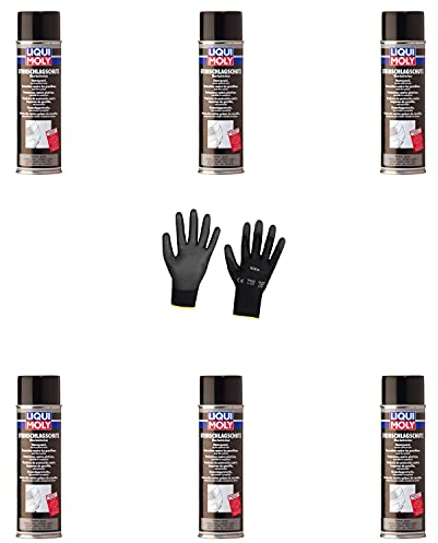 Iloda 6xOriginal Liqui Moly 500ml Steinschlagschutz grau 6105 Schutzhandschuhe