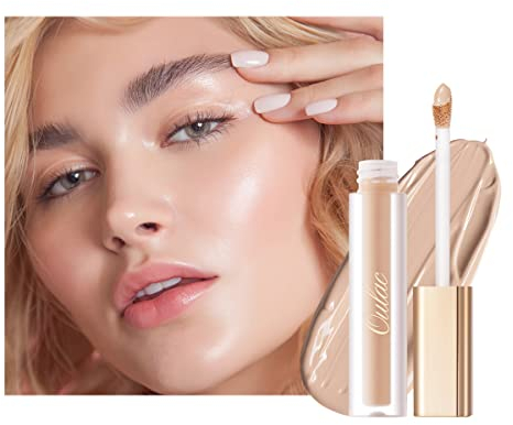 Oulac Concealer für Gesicht und Augenringe, langanhaltender Gesicht Augenringe Kosmetik, Concealer Augenringe With mit Hyaluronic Acid, Farbcode: W02 Nude Concealer 3.8ml