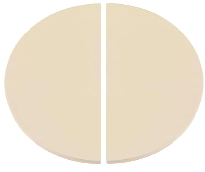 Dellonda Kamado Half-moon Ceramic Heat Deflector Plates 15 - Set of 2 - DG185