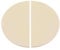Dellonda Kamado Half-moon Ceramic Heat Deflector Plates 15 - Set of 2 - DG185