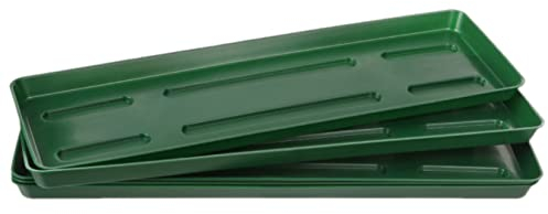 Home Garden Ornaments Sottovaso Rettangolare Verde 36cm Diametro Set da 5 - Sottovasi Rettangolari - Sottovasi Plastica Resistente - Sottovasi per Piante da Interno (Ø36cm, Verde)
