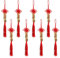 8 Pièces Chinois Fortune Pièces Feng Shui Pendentifs, Feng Shui pièces Chinoises de la Chance, Chinois Rouge Porte-Bonheur Cinq Empereurs Pièces, pour Richesse, Chance, Santé