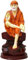 Sai Baba Ji Idol Sai Baba Statue Gott Statue Gott Idol Sai Baba Ji Murti Sai Ram Idol Pooja Artikel (Orange) 20,3 cm
