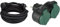Perel ec10r25 Câble d'extension, 3 G2,5, 10 m Longueur, en Caoutchouc Noir & Electraline Adaptateur Biplite d'extérieur résistant à l'eau IP44, multiprise 2 Prises Français avec Capuchon Vert