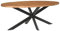 Maison ESTO Esstisch Rocky oval Mangoholz Hellbraun Metall Esszimmertisch Tisch Dinnertisch (210 x 110 cm)