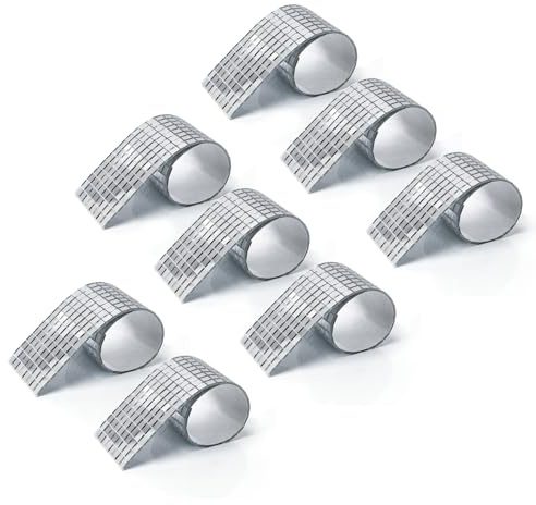 LONGKING 3776 stycken Självhäftande spegelplattor, kvadratiska spegelklistermärken, mosaikplattor, DIY-dekoration i glas, diskokulplattor (silver)