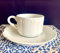 Tazza cappuccino o the con piatto in porcellana bianca decoro Wien impilabile capacità cc180 Tognana