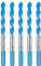 toolant Lot de 5 forets à béton et maçonnerie de 10 mm - Antichoc - Pour béton, verre, brique, plastique, ciment, carrelage, résistance industrielle - Pointe de foret en carbure de tungstène de 10 mm