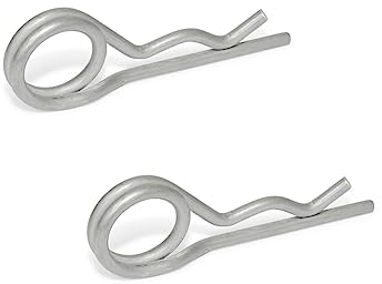 Ganter Normelemente | Federstecker | Edelstahl | GN 1024-NI-6-D | 2 Stück | doppelte Windung | Durchmesser 6mm