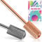 Nagelfräser Aufsatz, 2 Stück Bits für Nagelfräser, Wolframkarbid Bits, 3/32(2,35 mm) Elektrische Nagelfeile Aufsätze für Acryl, Gel-Nägel, große Barrel feinen Nagel Bits für Salon Erfahrene (F)