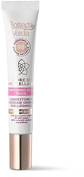 Bottega Verde - Fiore di Porcellana, Contorno Occhi 10 ml, Correttore Occhiaie Grigie e Giallognole,con Pigmenti Rosa, con Ceramidi Vegetali e Fiore di Porcellana, per Tutti i Tipi di Pelle
