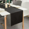 Simurq Tischläufer Modern | Abwaschbar, Wasserabweisend, Lotuseffekt | Outdoor, Pflegeleicht | Schwarz | Table Runner Tischband (Schwarz, 40x160 cm)