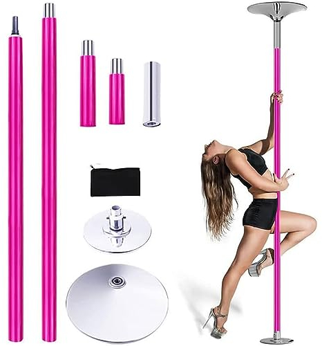 GEJLELDS Pole Dance Tanzstange 40mm von 2,3 bis 2,75 m Höhenverstellbar,2 Modi: drehend/statisch,bis 200 kg belastbar,Verein, Club, Party
