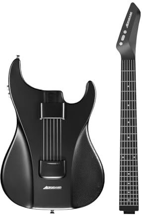 AeroBand Guitarra Acústica Eléctrica, Stringless Guitarra Acústica Eléctrica, 8 Tonos de Guitarra, Desmontable para Guitarra